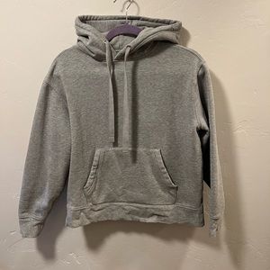 Athleta Gray Cropped Hoodie